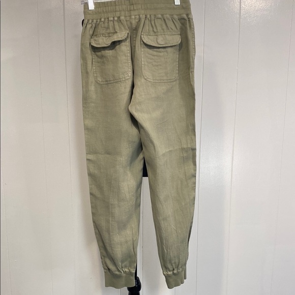 C&C California Joggers Linen Pockets Khaki Olive Green Size Small - Picture 8 of 12